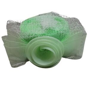 Arlin lime Green Hat with Floral Design